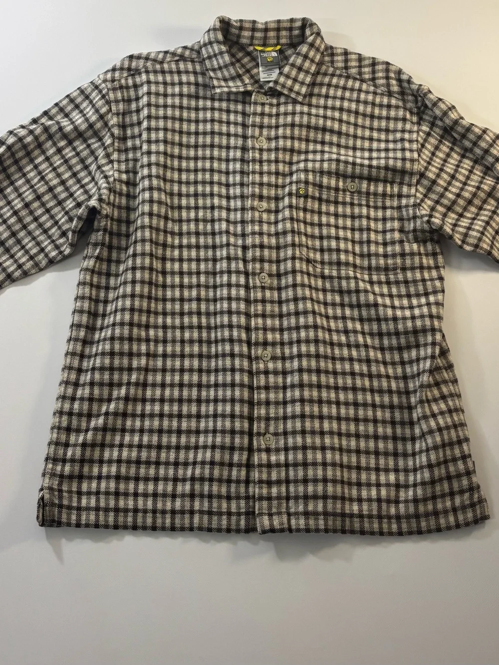 The North Face A5 Series Flannel Shirt Mens‎ Size Medium 100% Cotton Button Up